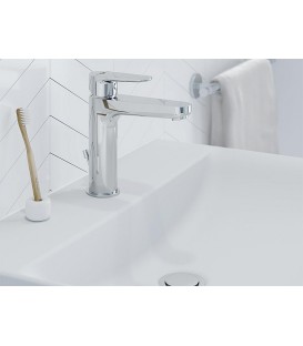 Mitigeur lavabo Ideal Standard Cerafine O, saillie de 126 mm, chromé, sans garniture d’écoulement