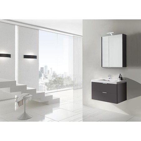 Ensemble de meubles de salle de bains EPIL série MBF anthracite mat 2 tiroirs largeur 710mm