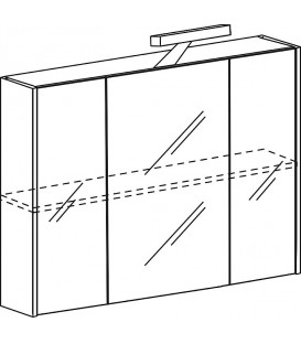 Ensemble de meubles de salle de bains EPIL série MBF anthracite brillant 2 tiroirs largeur 1060mm