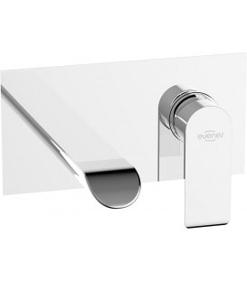 Mitigeur lavabo mural Malvinas avec robinet à cliquet chrome