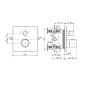 Mitigeur thermostatique bain/douche encastré Ideal Standard Ceratherm C100, noir mat, carré DVGW