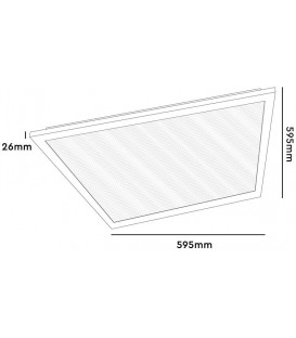 Panneau LED - 40 W 4000 lm 4000 K, 595 x 595 mm - bloc d’alimentation Lifud - blanc