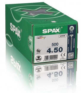 Vis à tête fraisée Spax Wirox filetage complet cruciforme Ø 4,0x55 mm, UE 500 pieces