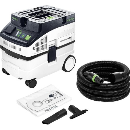 Aspirateur eau et poussière Festool CT 15 E CLEANTEC, avec 1200 W et une cuve de 15 L