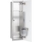 Niche à encastrer pour WC acier brossé Flat 600 1 porte vitrée blanche à droite