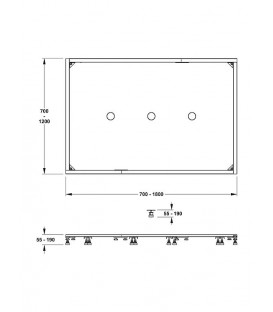 Cadre de montage Mepa SF rectangle 120/180 pour fonte minérale