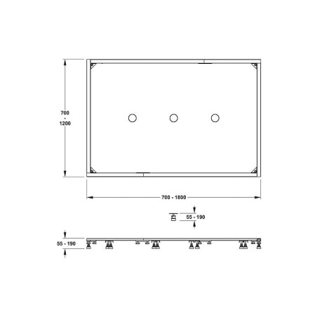 Cadre de montage Mepa SF rectangle 120/180 pour fonte minérale