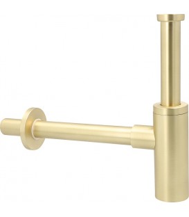 Siphon design DN32 (1 1/4"), acier inoxydable, bronze clair brossé