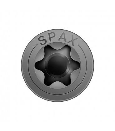 Vis à tête fraisée SPAX®, noir galvanisé, filetage complet, 3,5x16mm, UE:200