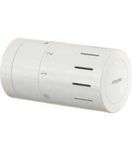 Design tête thermostatique TC-D1 blanc M30 x 1,5 avec position zero