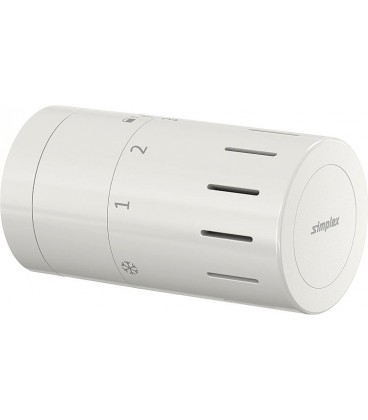 Design tête thermostatique TC-D1 blanc M30 x 1,5 avec position zero