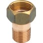 Demi-raccord en bronze type 3335 à joint plat DN15 (1/2") x DN (3/4")