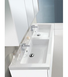 Ensemble de meubles de salle de bains EPIC série MBH blanc mat 4 tiroirs