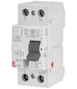 Interrupteur FI EFI-2, 2 poles 40A, 30mA, type A, instantanné