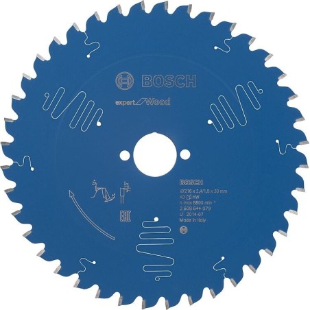 Kreissägeblatt Ø 216 x 30 x 2,4 mit 40 Zähne, für den universellen Einsatz in Holz