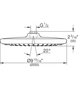 Pomme de douche Grohe Tempesta Ø250, 9,5 l/min, chromée