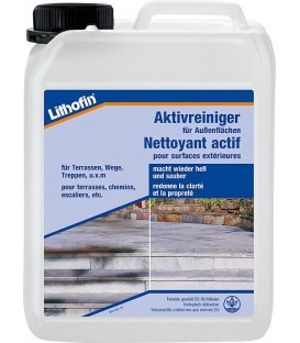 Nettoyant actif LITHOFIN (pour surfaces extérieures), bidon de 2,5 l