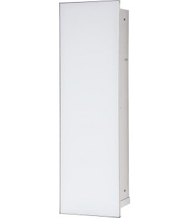 Niche à encastrer pour WC acier inoxydable complète Zero 600 1 porte vitrée blanche à gauche