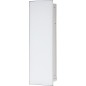 Niche à encastrer pour WC acier inoxydable complète Zero 600 1 porte vitrée blanche à gauche