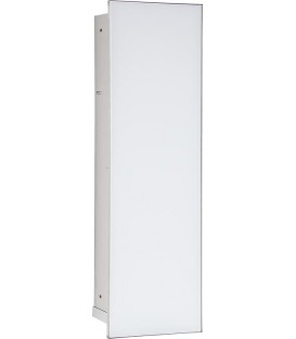 Niche à encastrer pour WC acier inoxydable complète Zero 600 1 porte vitrée blanche à gauche