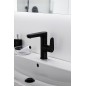 Mitigeur lavabo Ideal Standard Cerafine O, saillie135 mm, noir mat sans garniture d’écoulement