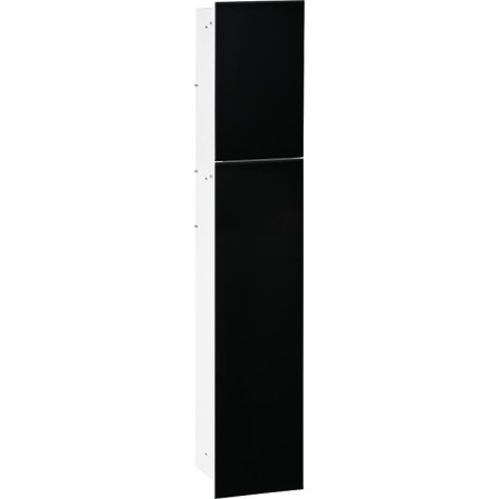 Niche à encastrer pour WC Flat 2 portes vitrées blanches l x H : Butée à droite 180 x 975 mm