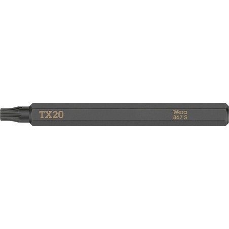 Embout de tournevis à frapper WERA TORX® T20 x 70 mm, entraînement hexagonal 1/4"