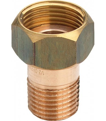 Demi-raccord en bronze type 3335 à joint plat DN40 (1 1/2") x 1 3/4"