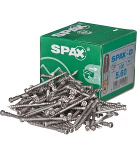 Vis à tête cylindrique inox A2 filetage de fixation T-Star Plus Ø 5,0x50 mm, UE 200 pieces