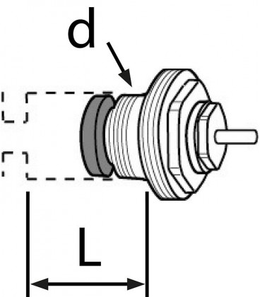 Tête thermostatique TA-Ventile RVO/RVXO-HE, DN 10(3/8"), avant 1973