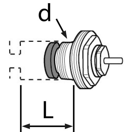 Tête thermostatique TA-Ventile RVO/RVXO-HE, DN 10(3/8"), avant 1973