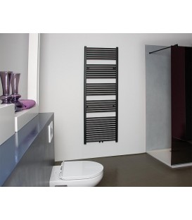 Radiateur sèche-serviettes Jessica 1440 x 610 mm avec raccordement central, couleur anthracite