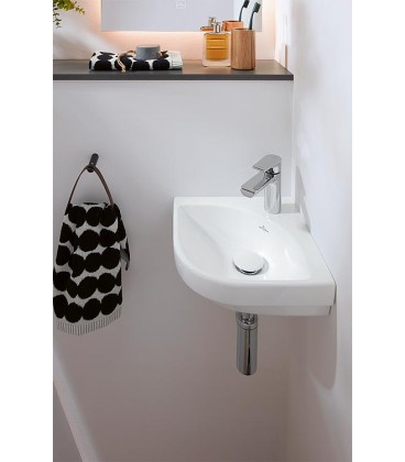 Lave-mains d'angle Villeroy & Boch Subway 3.0 320 x 320 mm, blanc