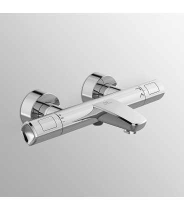 Mitigeur thermostatique bain/douche apparent Ideal Standard Ceratherm T100, saillie de 161 mm, chromé