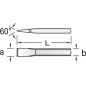 Ciseau plat à carreler Gedore, longueur 100 mm, largeur 10 mm