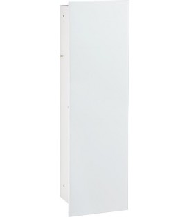 Niche à encastrer pour WC blanc laqué Flat 450 1 porte vitrée noire à droite