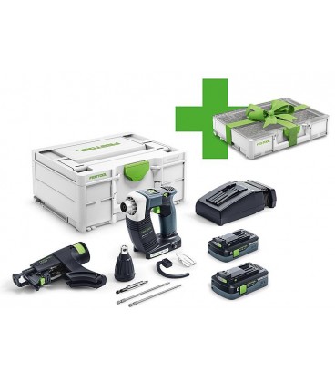 Visseuse à cartouche sans fil Festool 18V DWC 18-4500 HPC 4,0 I-Plus avec 2x 4,0 Ah batterie et chargeur Systainer inclus