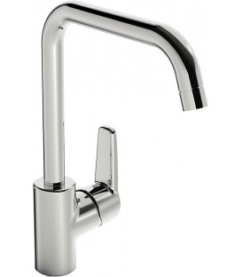 Mitigeur d'évier Hansapolo saillie 203 mm commande latérale, orientable chrome