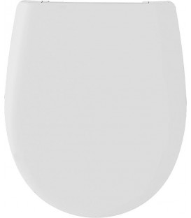 Abattant WC Laniara en plastique thermodurcissable, blanc, charnières en acier inoxydable