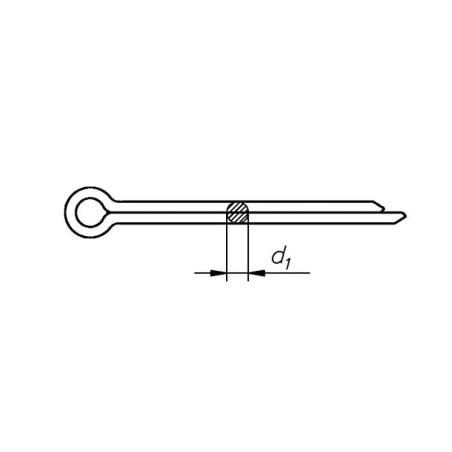 Goupilles DIN EN ISO 1234 galvanisées 8 x 56 conditionnement : 100