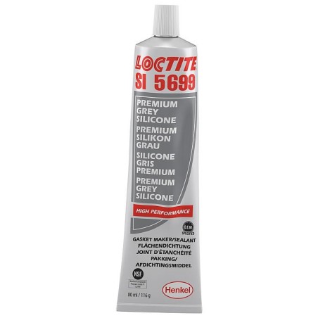 Joint de surface à haute élasticité (joint silicone - NSF) LOCTITE SI 5699 gris, tube de 80 ml