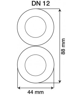 Flexible solaire 2 en 2 DN 12, 15m avec isolation et câble de sonde