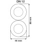 Flexible solaire 2 en 2 DN 12, 15m avec isolation et câble de sonde