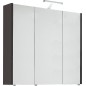 Armoire à glace avec éclairage anthracite mat 3 portes 850x750x188mm