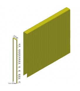 Agrafes type Z 40 mm, zinguées-résinées, cond. 11 100 pcs