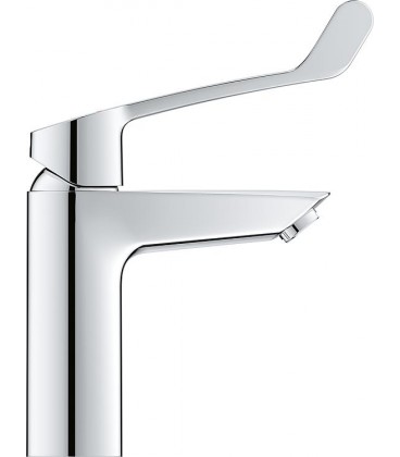 Mitigeur lavabo Grohe Eurosmart M-Size, chrome avec protection thermique anti-brûlure levier long