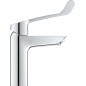 Mitigeur lavabo Grohe Eurosmart M-Size, chrome avec protection thermique anti-brûlure levier long