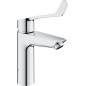 Mitigeur lavabo Grohe Eurosmart M-Size, chrome avec protection thermique anti-brûlure levier long