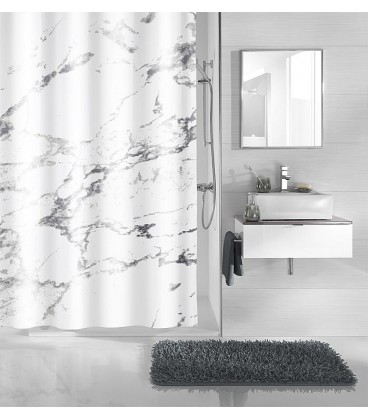 Rideau de douche ELTIONA 100% polyester 1800 x 2000 mm, 12 œillets