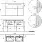 Ensemble de meubles de salle de bains EPIC série MBH anthracite mat 2 tiroirs